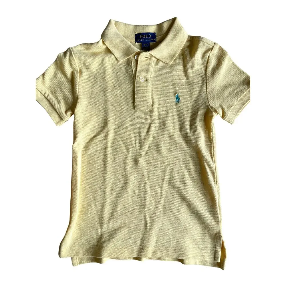 Toddler Boy's Butter Yellow Polo Ralph Lauren Polo Shirt Size 4T